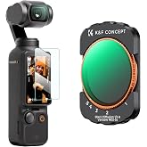 K&F Concept Manyetik Değişken ND2-ND32 ve Siyah Sis 1/4 2'si 1 Arada Filtre DJI Osmo Pocket 3 ile Uyumlu, Ekran Koruyucu ile 