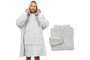 NorthHeat Beheizter Kuschel Hoodie | Flauschige Ärmel Decke beheizbar Freundin, Mama und Papa zu Weihnachten | Kuschelpullover & Deckenpullover