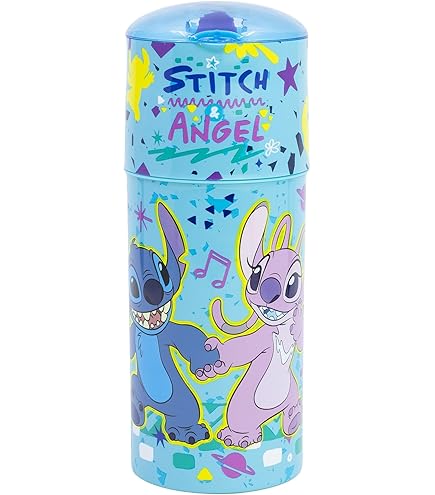 Gourde Réutilisable Stitch 350 Ml - Sans BPA, Design Disney - Idéale Pour L'école, Le Bureau Ou Les Sorties