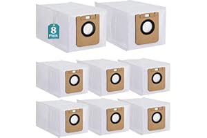 FUKMORY Bolsa de basura de repuesto compatible con Dreame Bot D10 Plus RLS3D,Bolsa para el Polvo de 2,5 L (8 piezas)