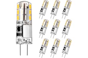 ‎TAILCAS Tailcas G4 Led Warmweiß Birnen, 12V 1.5W Kein Flackern G4 Led Stiftsockellampe, Ersatz für 20W Halogenlampen, Energiesparlampe 3000K, 180LM AC/DC LED Lampen Nicht Dimmbar, 10er Pack