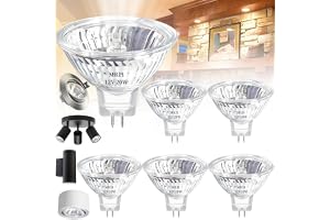 Benaton 6 Stycken spotlampa 35mm GU4 Dimmbar med glaslock, energibesparande MR11 halogen 12v 20w