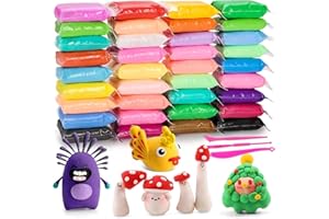 SKAFA 36 Pcs | Air Dry Clay | Colors Modeling Clay Kit With Sculpting Tools | Play Clay Art For Adults And Kids Gift | Craft Clay & Air Dry DIY Set.