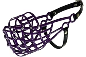 Don Pare Kaganiec model 103 kaganiec treningowy i transportowy dla średnich psów z wąską głową Whippet w kolorze fioletowym, również kaganiec wyścigowy i kaganiec