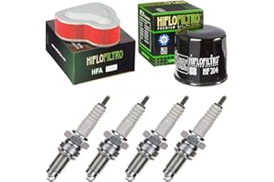PAMOTO Luftfilter Ölfilter Zündkerzen für VTX 1300 Baujahr 2003-2007 Doppelzündung Servicekit Wartungskit