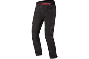 OZONE MOTO Vulcan Pantalones de Moto Hombre | Textil | Tres Longitudes | Membrana y Forro Térmico Desmontable | Protectores de Rodilla | Bolsillos para Protectores de Cadera | Tallas hasta 10XL