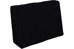 POKAR Cojín-Respaldo (Lateral) 60x40x20/10cm para Europalés/Europalet, cojín para jardín o terraza, para sofá de paletas DYI, Espuma fría, Interior y Exterior, sin palés, Nero