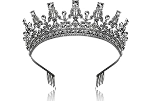 Makone Tiara Kristallkrone mit Strasskamm für Brautkrone,Hochzeit, Abschlussball,Festzug,Prinzessinnenpartys,Hochzeit Tiara,Diadem Kinder,Prinzessin Kronekrone, Damenkrone Geburtstag Partys