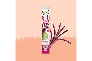 GIRARD SUDRON N.A! Nature Addict Funny Fruits Framboise- boîte de 15 sachets -100% issu de fruits Sans Sucres Ajoutés, Sans Édulcorants ni Conservateurs