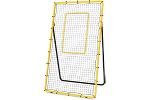 Newbyinn VOLLEYBOLL TRÄNINGSUTRUSTNING VOLLEYBOLL STUDS-RYGGNÄT MED 5 JUSTERBARA STUDSVINKLAR 2,1 X 1,2 M GULT OCH SVART METALL