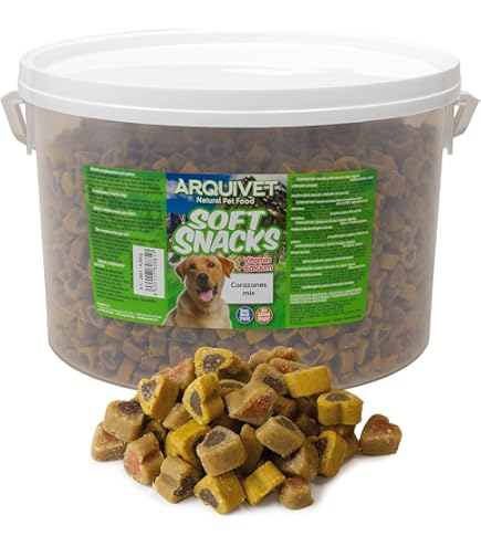 ARQUIVET Soft Snacks - Mix gehoorbeentjes i en harten - 100 gr - hondensnack in hartvorm - hondensnack - aanvullend voer