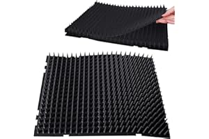 LZLUCKCOME Katzenabwehrmatte für den Außenbereich, Plastik Katzenabwehr Garten, Abschreckungstraining für drinnen und draußen, Spike-Mattengeräte, Spike-Mattengeräte (42 X 33,8 X 2 cm(8 PCS), Schwarz)