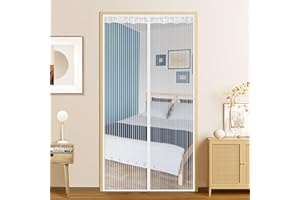 HRSMTY Moustiquaire Magnétique Pour Porte, Auto-AdhéSif en Maille Ultra Fine Aimantée Rideau, Fermeture Automatique Installation sans Outil Facile Anti Moustique Rideau,sans Percer