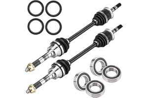 Youxmoto Front CV Axle & Wheel Bearing for Kawasaki 4x4 Mule 4010 2009 2010 2011 2012 2013-2022; 2510 Diesel 2000-2002; 4x4 Mule 3010 2001-2008; CV Axle Drive Half Shaft 39158-1102, 59266-0034