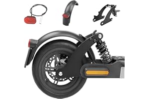 通用 Fututech Kit suspensión trasera scooter eléctrico para Xiaomi M365 1S Essential Lite Amortiguador Guardabarros Luz Trasera Accesorios Patinetes Modificación (Negro para M365 1S EL)