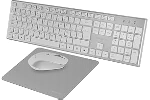Tacens Zenith, Combo Inalámbrico 3en1 con Tecnología DualLink 2.4 GHz, Teclado Completo Full-Size con SmartKey Copilot AI, Ratón Óptico 3200 dpi, Alfombrilla Nanotextil, Idioma Español, Blanco