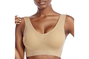 FULIDNGZG Intino Donna Imbottito Sostegno Forte Fascia Reggiseni Cotone Fitness Taglie Forti Intimo Sportivo Tank Top Top Sportivo Push Up Senza Cuciture Reggiseno Sportivo Senza Ferretto Comodo