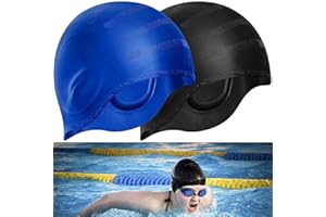BETOY Cuffia da Nuoto per la Protezione delle Orecchie 3D - Cuffia Piscina Donna Uomo - Cuffia Nuoto Silicone Impermeabile - Cuffia Doccia Donna - Cuffia Piscina Capelli Lunghi e Corti