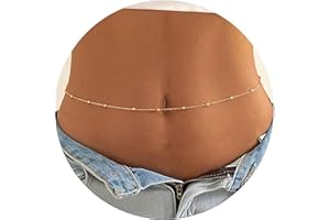 Goiern Catena a pancia in oro per donne, bikini e pancia, per il corpo, per la spiaggia estiva, regolabile