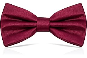PROUSKY Pre-Tied Bow Tie for Men, Tux Bowtie Adjustable Formal Neck Bowtie Satin Bow Tie for Party Wedding