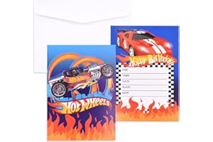 XRHOT Biglietti Invito Compleanno 12 Pcs Forniture per Feste a Confezione da 20 Biglietti d'Invito con Buste Biglietto D'invito di Compleanno Per Bambini Invito Compleanno per Compleanno