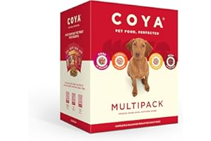 COYA Freeze-Dried Dog Food, Multipack (12 x 150g) Hypoallergenic & Grain Free, 80% Meat & 20% Fruit & Vegetables | Complete Raw Dog Food Solution, No Mess
