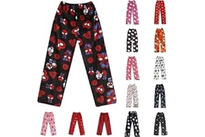 GENERIC Pantalon Pyjama Flanelle Femme Fille - Pyjama Femme Hiver Polaire Bas de Pyjama Chaud et Doux Impression de Chat Ensembles de Pyjama Vêtements de Détente pour Femme, Parfait pour Halloween et Noël