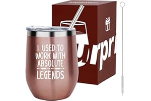 DONGSHANGIFT 'Leaving Emtirement' prezenty dla kolegów - 'I Used to Work with Legends' - kubek ze stali nierdzewnej 355 ml 'Going Away New Job' prezenty dla kobiet mężczyzn idealny prezent na urlop z pudełkiem