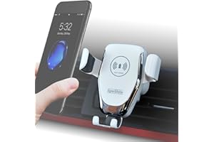 AIGNER & REITER Handyhalterung Auto mit Ladefunktion | KFZ Wireless Charger | Handy Ladegerät für alle Smartphone mit Qi Standard | das ideale Auto Zubehör mit Halterung an der Lüftung