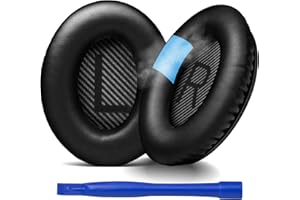 LUOJINYI Zamienne nauszniki do słuchawek Bose, profesjonalne nauszniki, kompatybilne z Bose QuietComfort 35/35 ii / QC15 / QC2 / 45/25 / AE2i / AE2w / AE2 / Sound Link/Sound True (czarne)