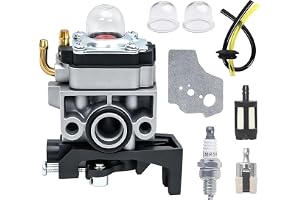 Förgasare för HONDA GX25 GX35 HHB25 UMK425 UMS425 UMK435 FG110 Motor, JRISBO Grästrimmer och Lövblåsare Tillbehör GX 25 Förgasarsats 8-i-1 med Packningar Tändstift Filter