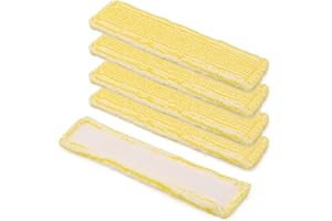 SANROLAX 5 Stücke Ersatzpads für Kärcher Fensterreiniger,Gelber Ersatzmikrofaser Wischmopppad für kärcher Fenstersauger ersatzteile,für Karcher WV2 WV5 WV6 Plus Premium