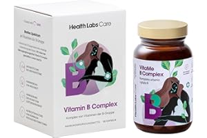 ‎HEALTH LABS CARE Health Labs Care Vitamin B Komplex (B1, B2, B3, B6, B12) - Aktive Vitamin B Formen - Vegan - Unterstützt das Nerven und Immunsystem - Reduziert Müdigkeitsgefühle - 60 Kapseln - Vitamin B Complex