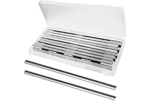 CHEVVY 10pcs. Cuchilla de Cepillo HSS 82mm Hoja de Cepillo Reversible para Máquinas de Carpintería Cepillo Eléctrico Hss Hoja Compatible con Maki ta-Bosc h-B & D-Hita chi