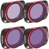Freewell Osmo Pocket 3 i&ccedil;in 4 Paket Parlak G&uuml;n QuickSwap ND/PL Hibrid Filtre Kiti: Zahmetsiz Kurulum, Canlı Renk, Gimbal Uyum