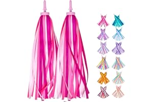 GUIZIYAO Stelle Filanti Bici Bambino, Stelle Filanti per Bicicletta, Frange per Manubrio Bici, Decorazioni per Bicicletta, Frange per Manubrio, Accessori per Bici Bambini Monopattino (A)