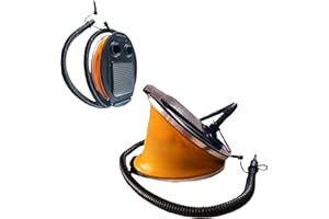 eBoutik - 3 Litre Easy To Use Foot Pump Inflator - 2 Different Sized Nozzles for Camping, Paddling Pools, Air Bed’s, Summer Kids Garden Toys, Pool Inflatable Lilo’s etc- Portable & Lightweight