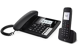 Deutsche Telekom Sinus PA 207 Plus Tischtelefon und Mobilteil, schwarz, FRITZ!Box-kompatibel