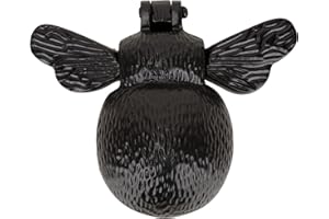 BULLDOG CASTORS Türklopfer für die Haustür, Gusseisen, Hummel, attraktive schwarze Oberfläche