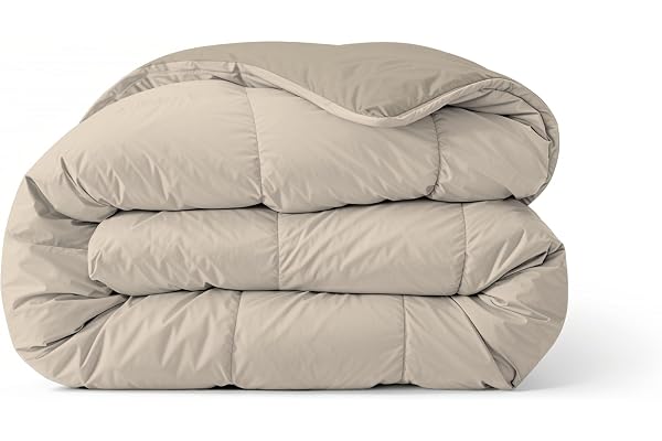 Zelesta Easybed Täcke - Vinter- och Sommartäcke Med Fast Överdrag - Tvättbart och Allergivänligt - Utan Löstagbart Överdrag (Taupe Leinen, 160x220cm)