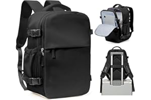 SZLX Vacuum Backpack Travel Bag with Pump Ryanair Cabin Bags 40x30x20 Wizzair British Airways Underseat Hand Luggage Carry-ons Travel Backpack Cabin Size Women Men Fit 14 Inch Laptop Vacuum Suitcase