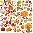 9Pcs Autocollants Fenêtre Thanksgiving, Autocollants Pour Fenêtre