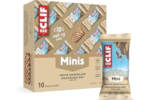 CLIF BAR Minis | Snackriegel - Protein Riegel | mit 4g pflanzlichem Eiweiß | White Chocolate Macadamia Nut | 10 x 28 g