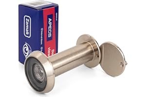 APECS Türspion mit Sichtschutz für Tür 50-90mm Bohrloch - Ø16mm Nickelfarbe Türspionabdeckung Modell 6016/50-90-NIS