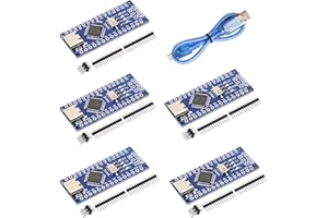 Nano V3 USB-C Board with Cable, AYWHP 5PCS Nano Board MEGA328P, CH340G Chip 5V 16M, Microcontroller Compatible with Arduino Nano V3 (USB C Port)