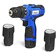 VTOOLS 12V Cordless Drill Driver Kit, 400-1400 RPM, Dual Speed with 2 Lithium-Ion Batteries 1.5 Ah, Powerful 28NM Torque, 10mm Chuck for Efficient Drilling & Fastening, 2 Years Warranty - VT1202-BMC