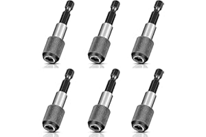 MOAZIFI 6 Stück 1/4 60 Mm bithalter magnetisch, Schnellwechsel bit halter, bit adapter perfekt geeignet bithalter akkuschrauber, Auch für Makita, Metabo, Bosch, Dewalt