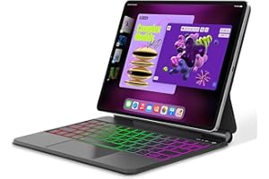 FOGARI Étui Clavier pour iPad Pro 11/ iPad Air 5/ iPad Air 4 - Trackpad AZERTY Magic Clavier pour iPad Pro 11 Pouces (4ème / 3ème / 2ème / 1ème Gen), Rétroéclairage Arc-en-Ciel, Noir