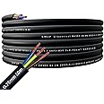 SHPELEC® Flexible Black Cable 3183Y | BASEC Approved PVC | 0.75mm, 1.0mm, 1.5mm, 2.5mm | LED Lighting Cable | 5m, 10m, 15m, 20m, 50m Lengths (0.75mm 3 Core - 10 Metres)