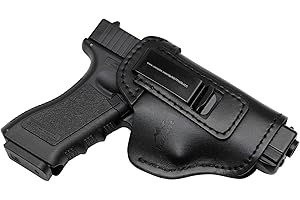 MAYMOC Funda de Cuero IWB, Funda para Pistola Compatible con Glock 17 19 22 23 26 / Sig Sauer P226 P229 SP2022 / Springfield XD XDS XDM/S & W M&P Shield 9MM